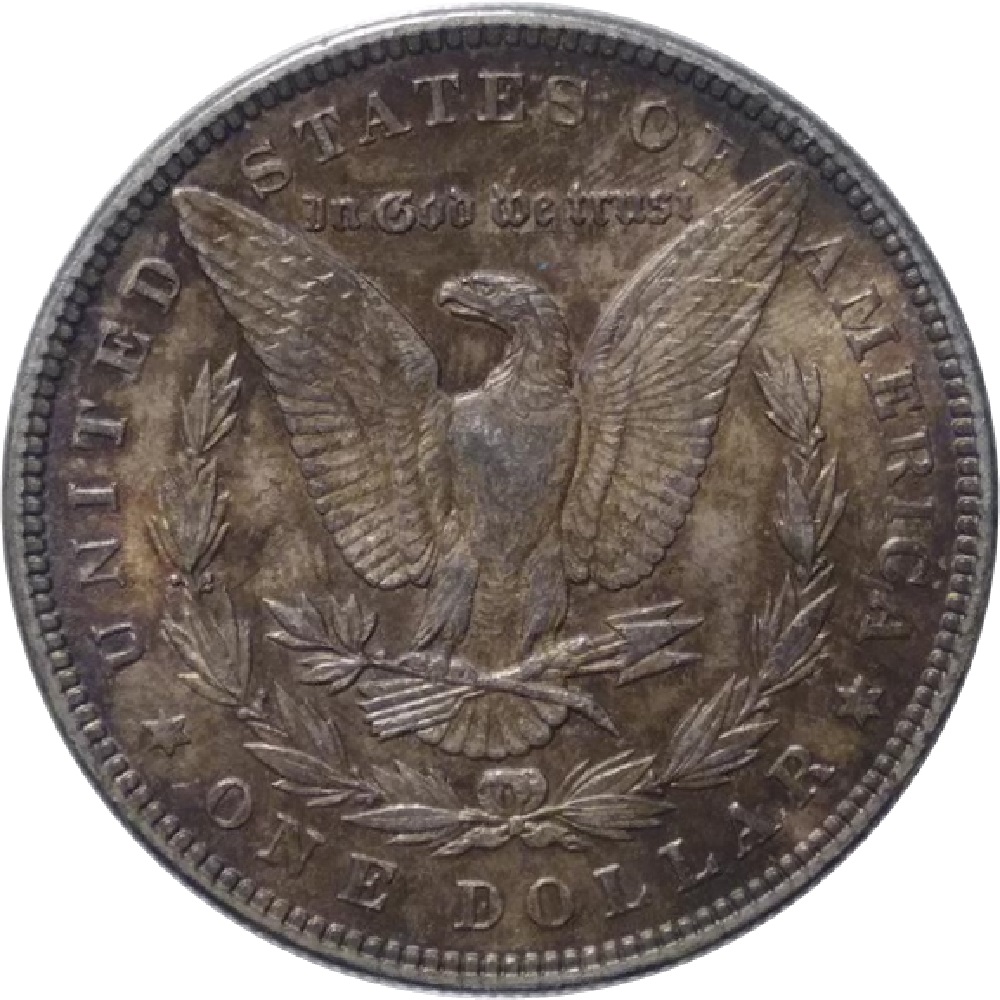 1885-Toned-Morgan-Silver-Dollar
